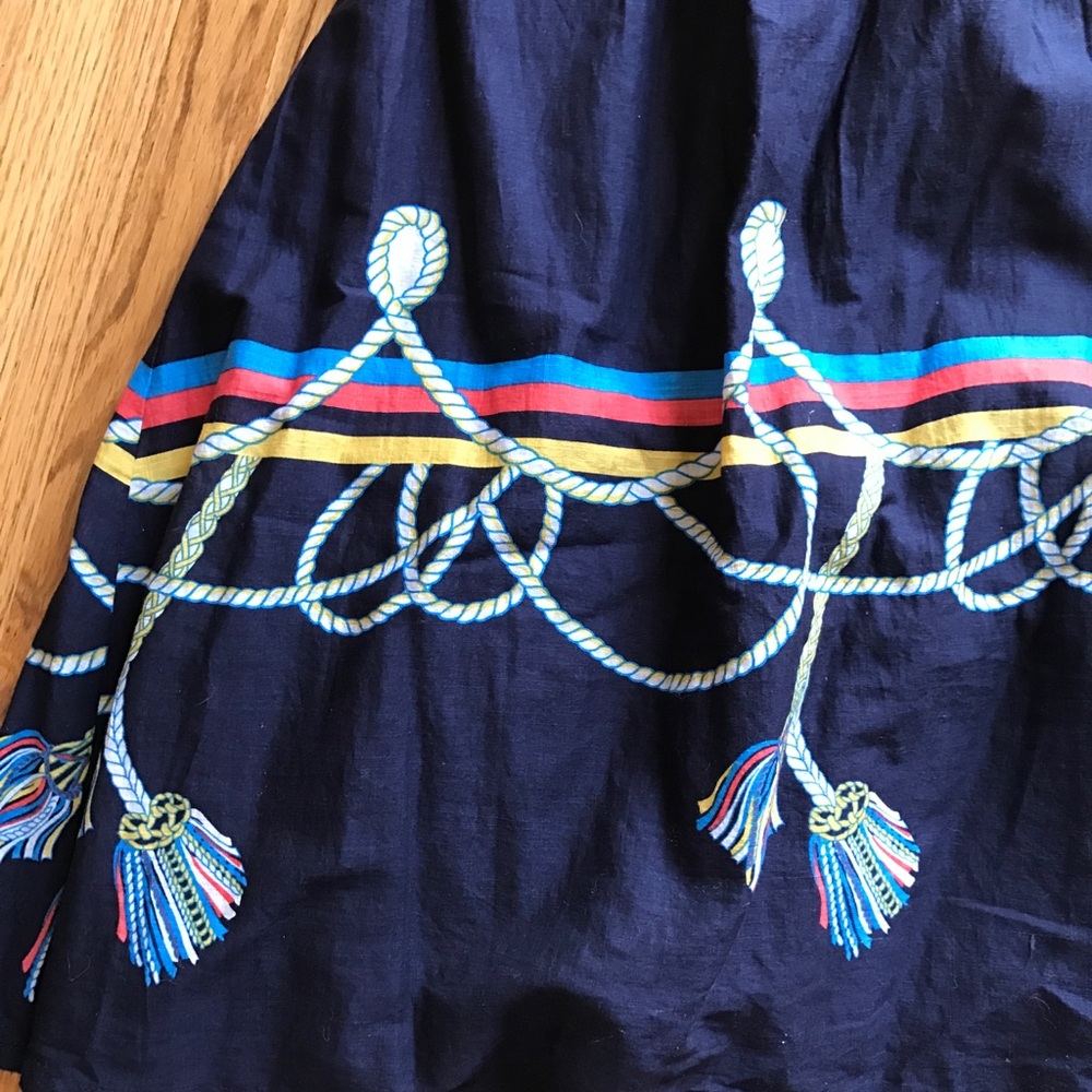 Anthropologie strapless open back dress nautical 4 - Picture 2 of 7